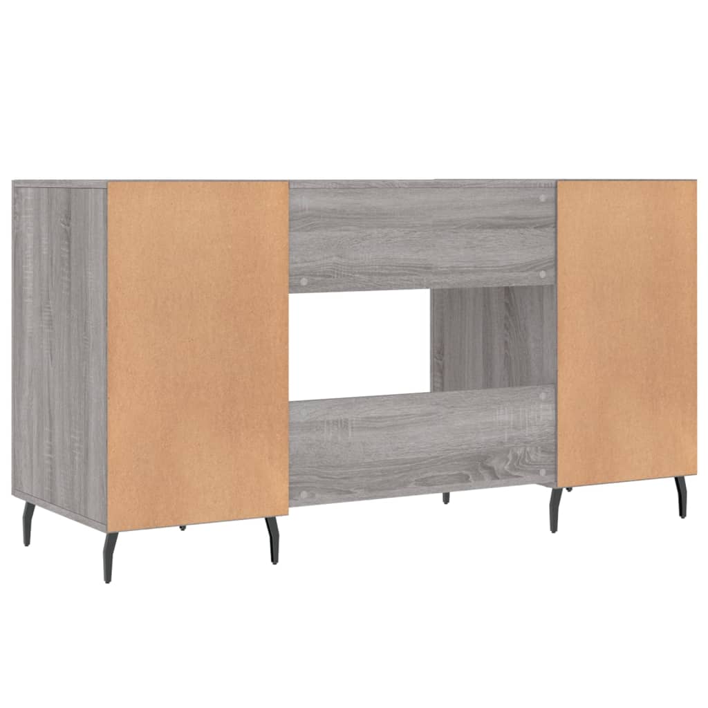 vidaXL Bureau 140x50x75 cm bewerkt hout grijs sonoma eikenkleurig