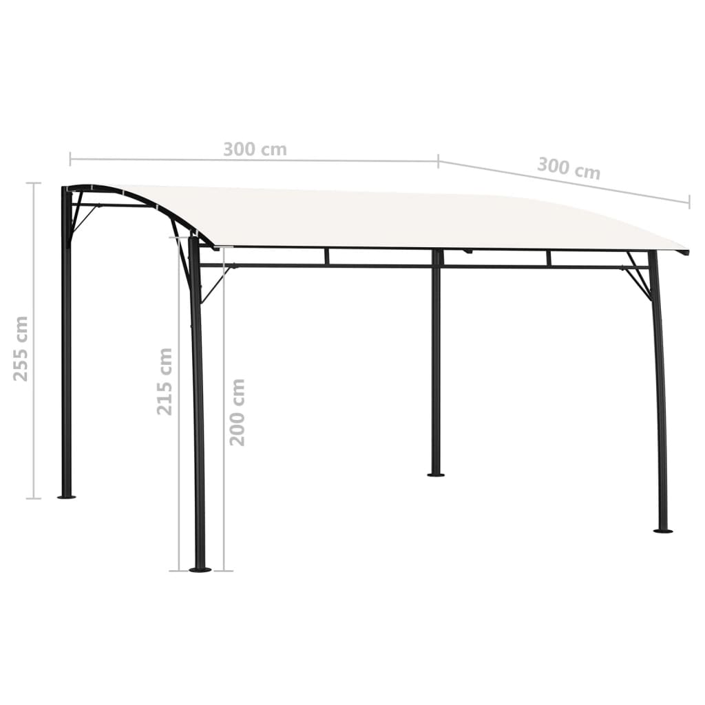 vidaXL Zonneluifel 3x3x2,55 m crèmekleurig