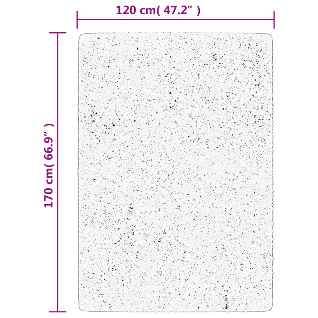 vidaXL Vloerkleed HUARTE laagpolig zacht wasbaar 120x170 cm grijs