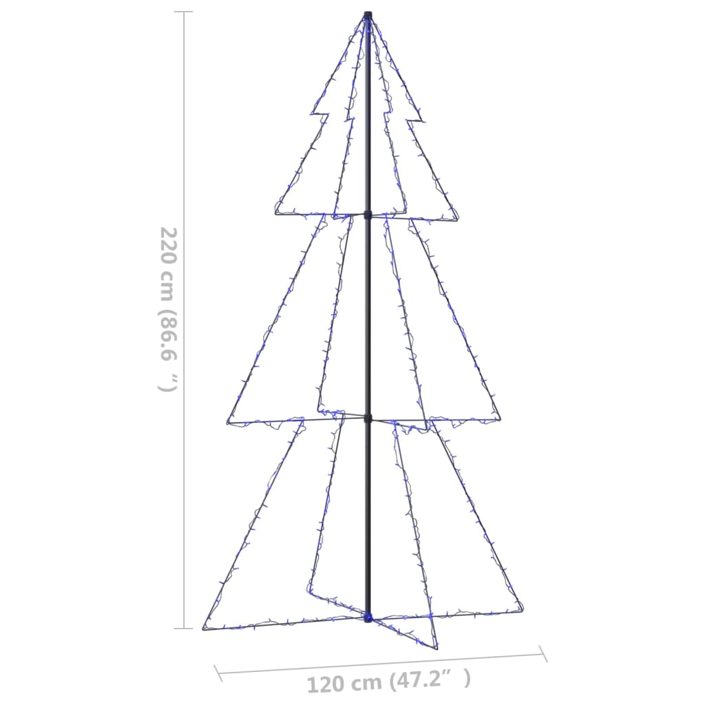 vidaXL Kegelkerstboom 300 LED's binnen en buiten 120x220 cm