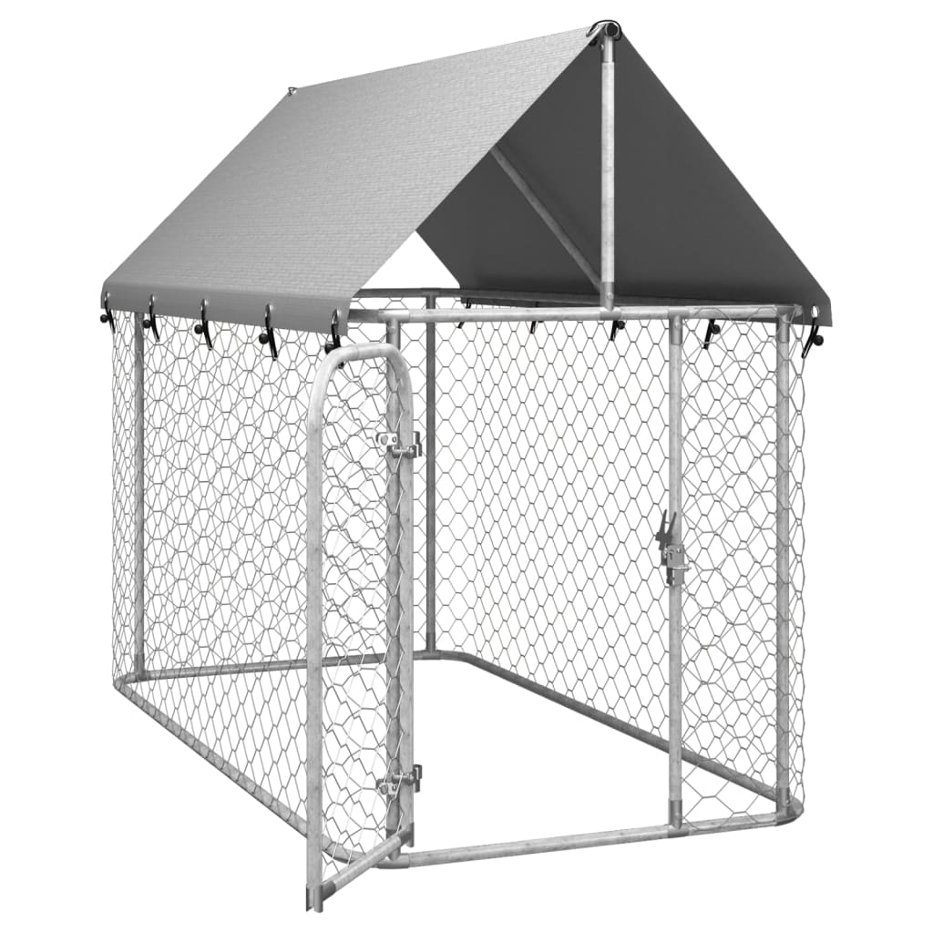 vidaXL Hondenkennel voor buiten met dak 200x100x150 cm