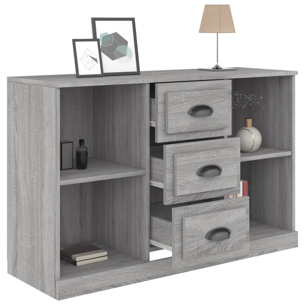 vidaXL Dressoir 104,5x35,5x67,5 cm bewerkt hout sonoma grijs