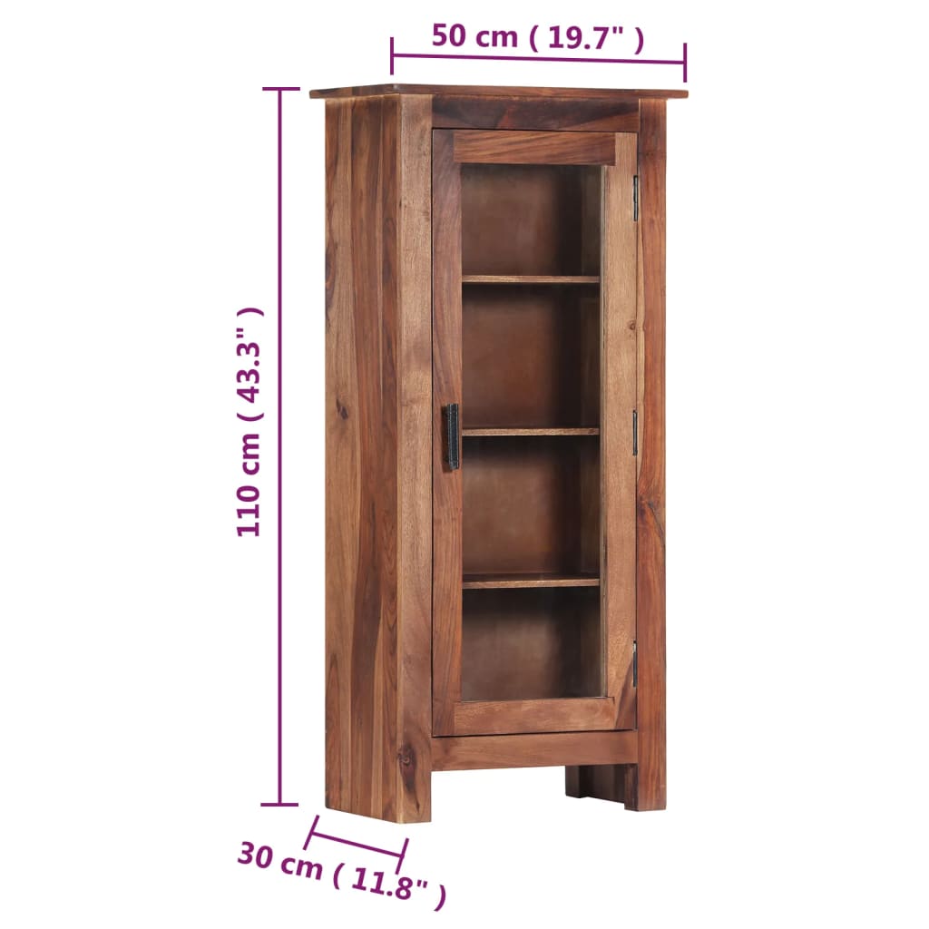 vidaXL Hoge kast 50x30x110 cm massief hout