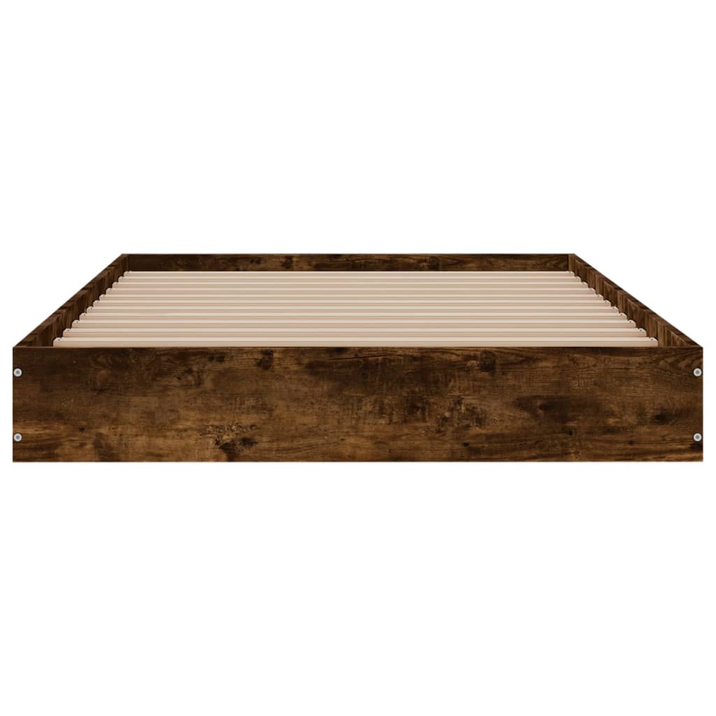 vidaXL Bedframe zonder matras hout gerookt eikenkleurig 90x190 cm