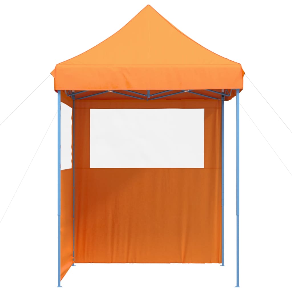 vidaXL Partytent inklapbaar pop-up met 2 zijwanden oranje