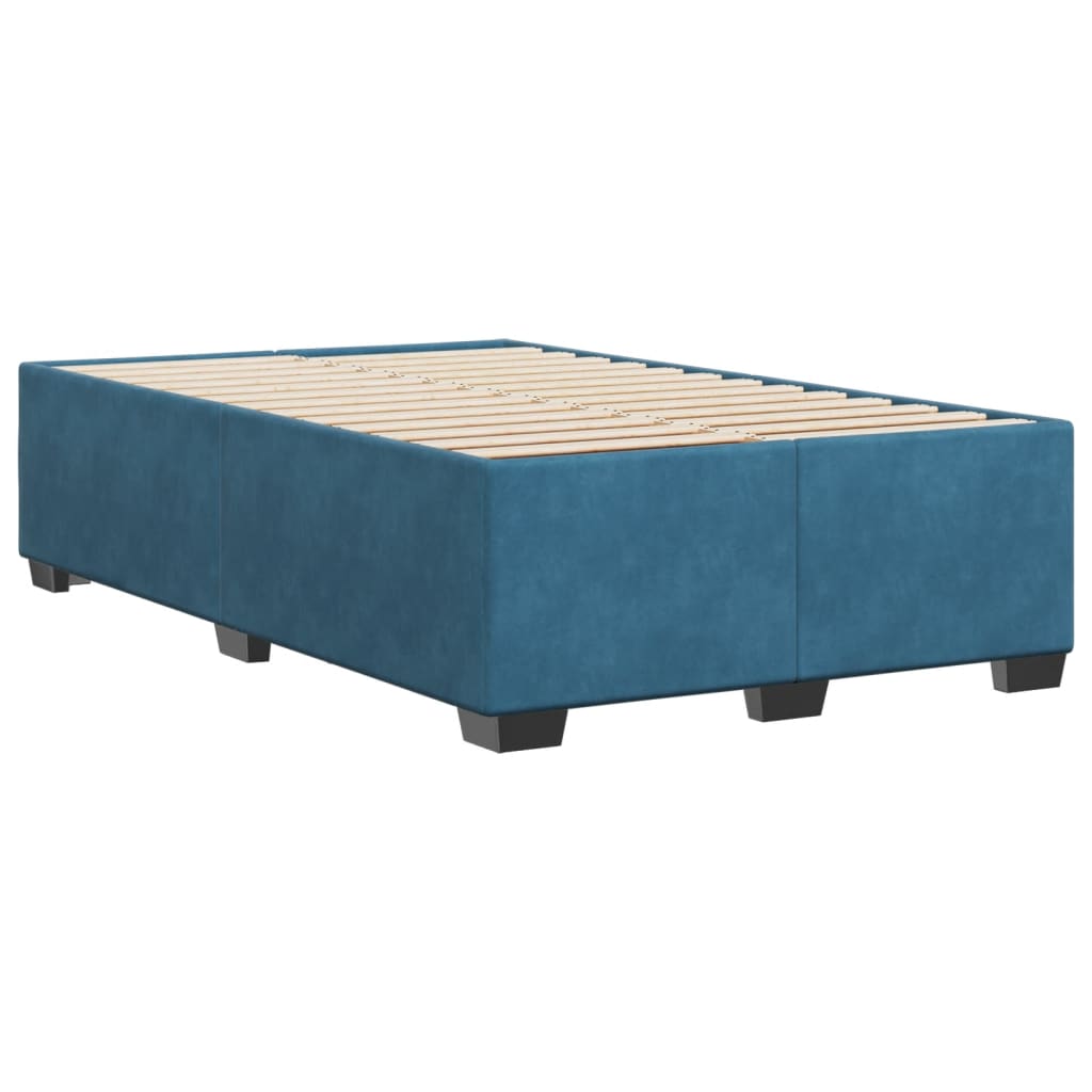 vidaXL Bedframe fluweel blauw 120x190 cm