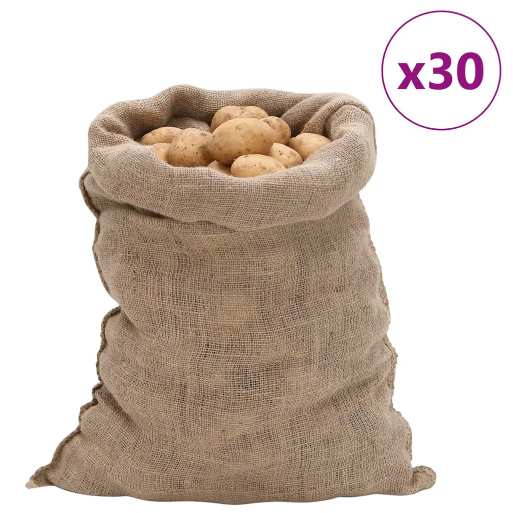 vidaXL Jutezakken 30 stuks 220 g/m² 60x105 cm 100% jute