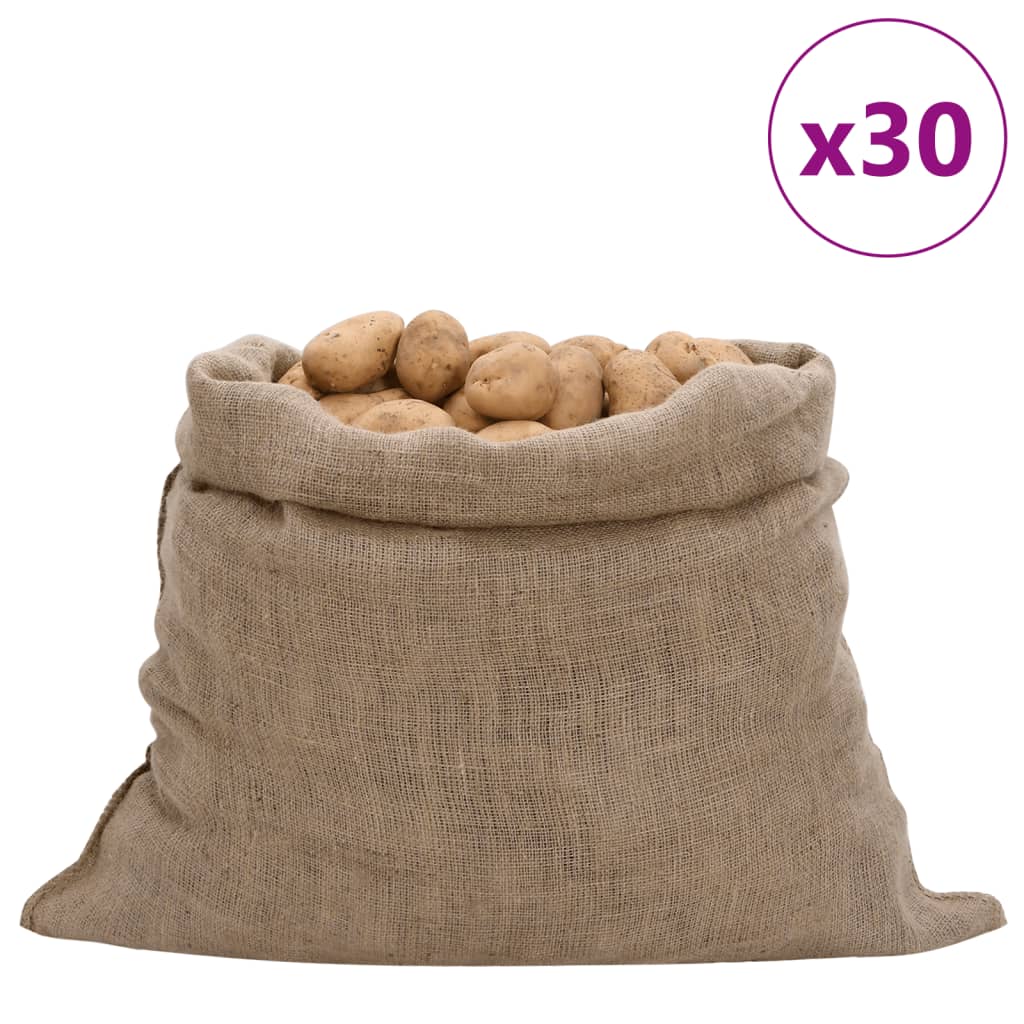 vidaXL Jutezakken 30 stuks 220 g/m² 100x110 cm 100% jute