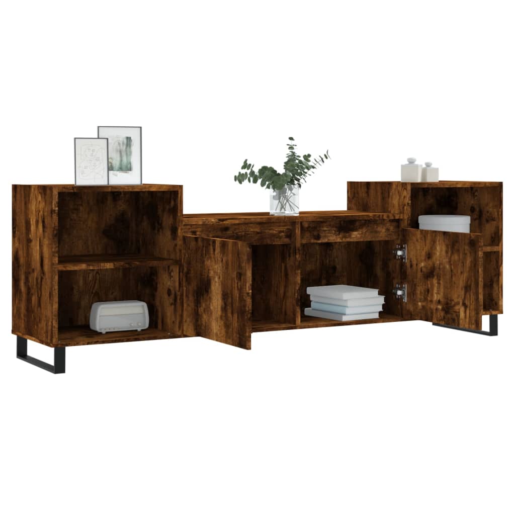 vidaXL Tv-meubel 160x35x55 cm bewerkt hout gerookt eikenkleurig