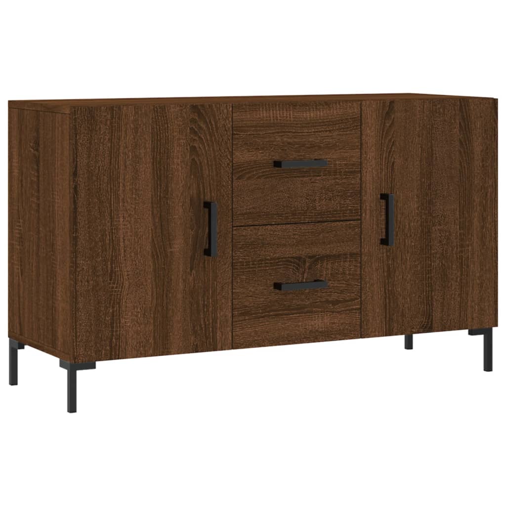 vidaXL Dressoir 100x36x60 cm bewerkt hout bruin eikenkleur