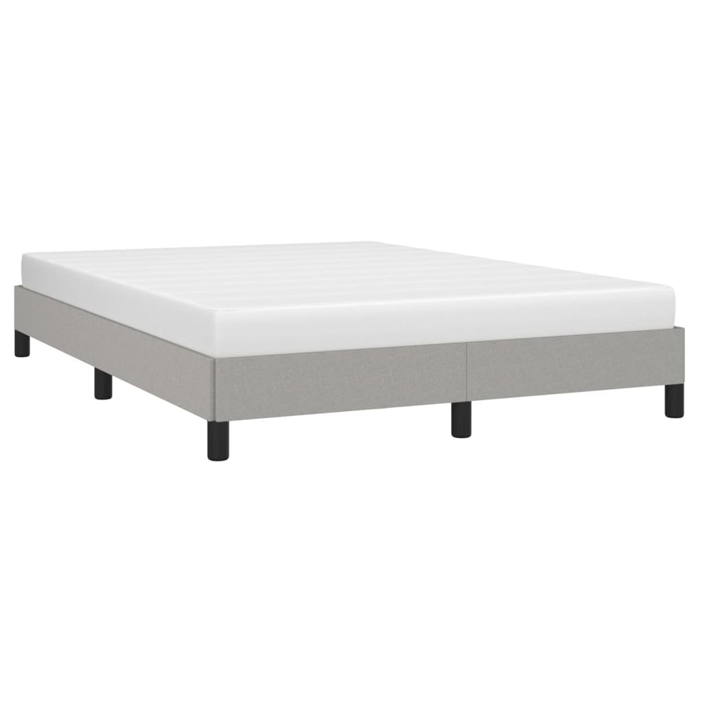 vidaXL Bedframe zonder matras stof lichtgrijs 140x190 cm