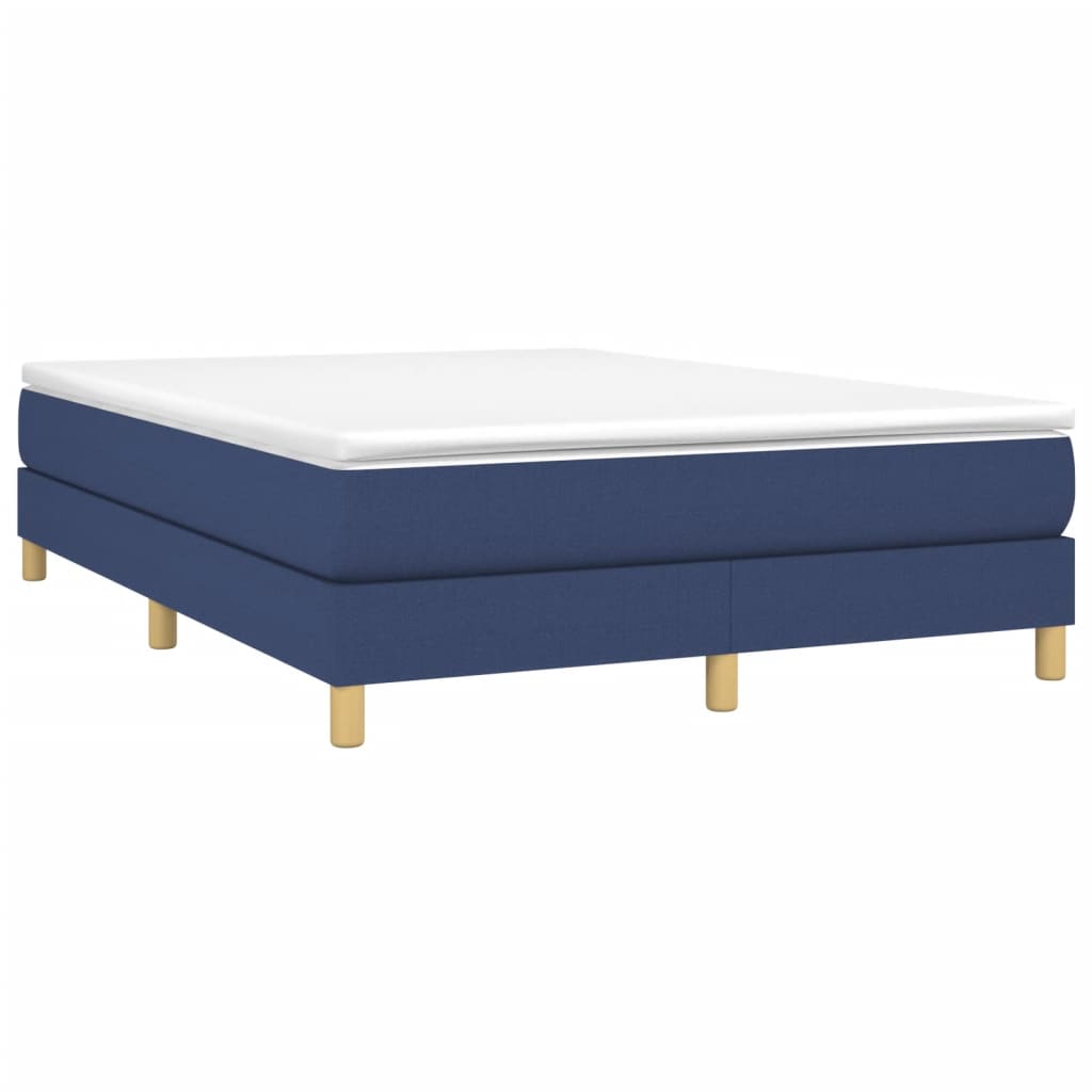 vidaXL Bedframe stof blauw 140x200 cm