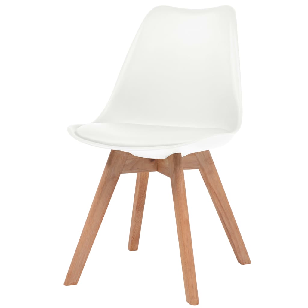 vidaXL Eetkamerstoelen 2 st kunststof wit