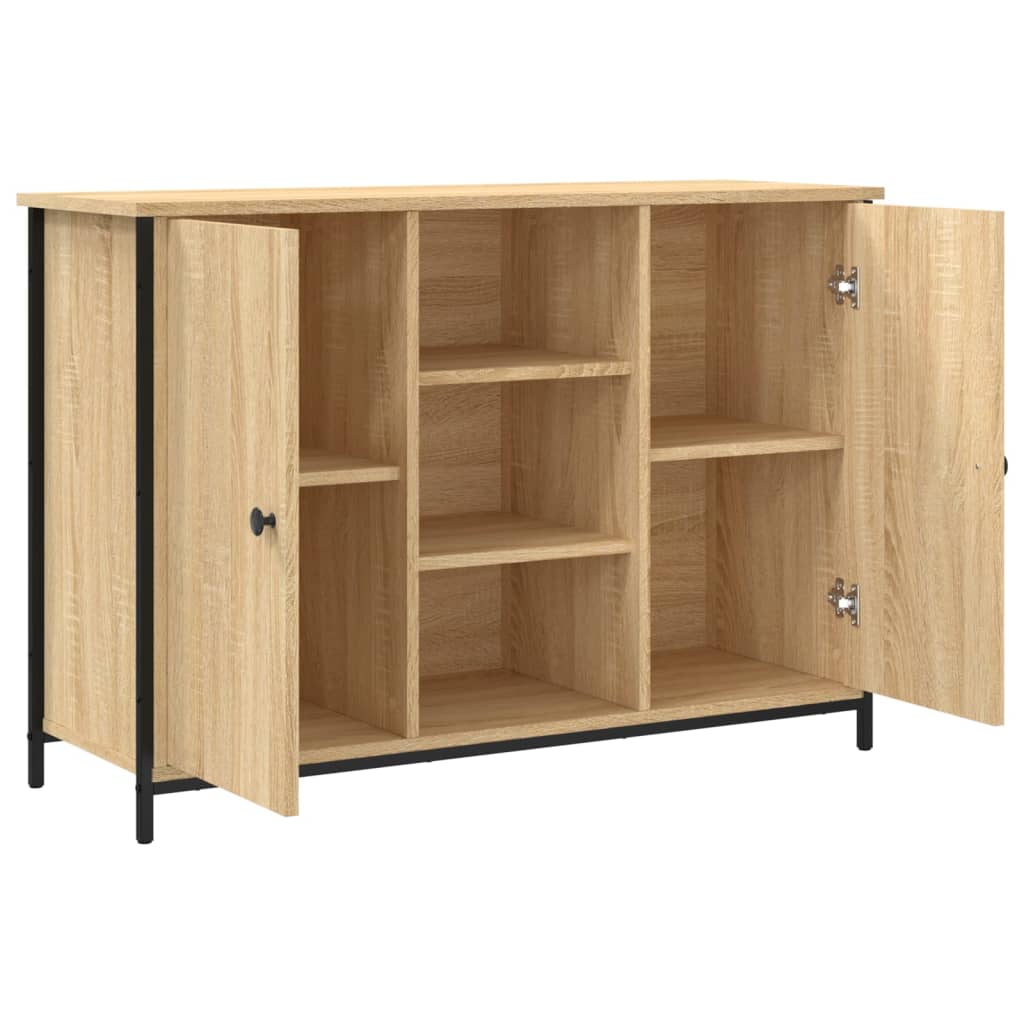 vidaXL Dressoir 100x35x70 cm bewerkt hout sonoma eikenkleurig