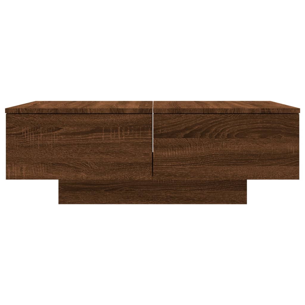 vidaXL Salontafel 90x60x31 cm bewerkt hout bruin eikenkleur