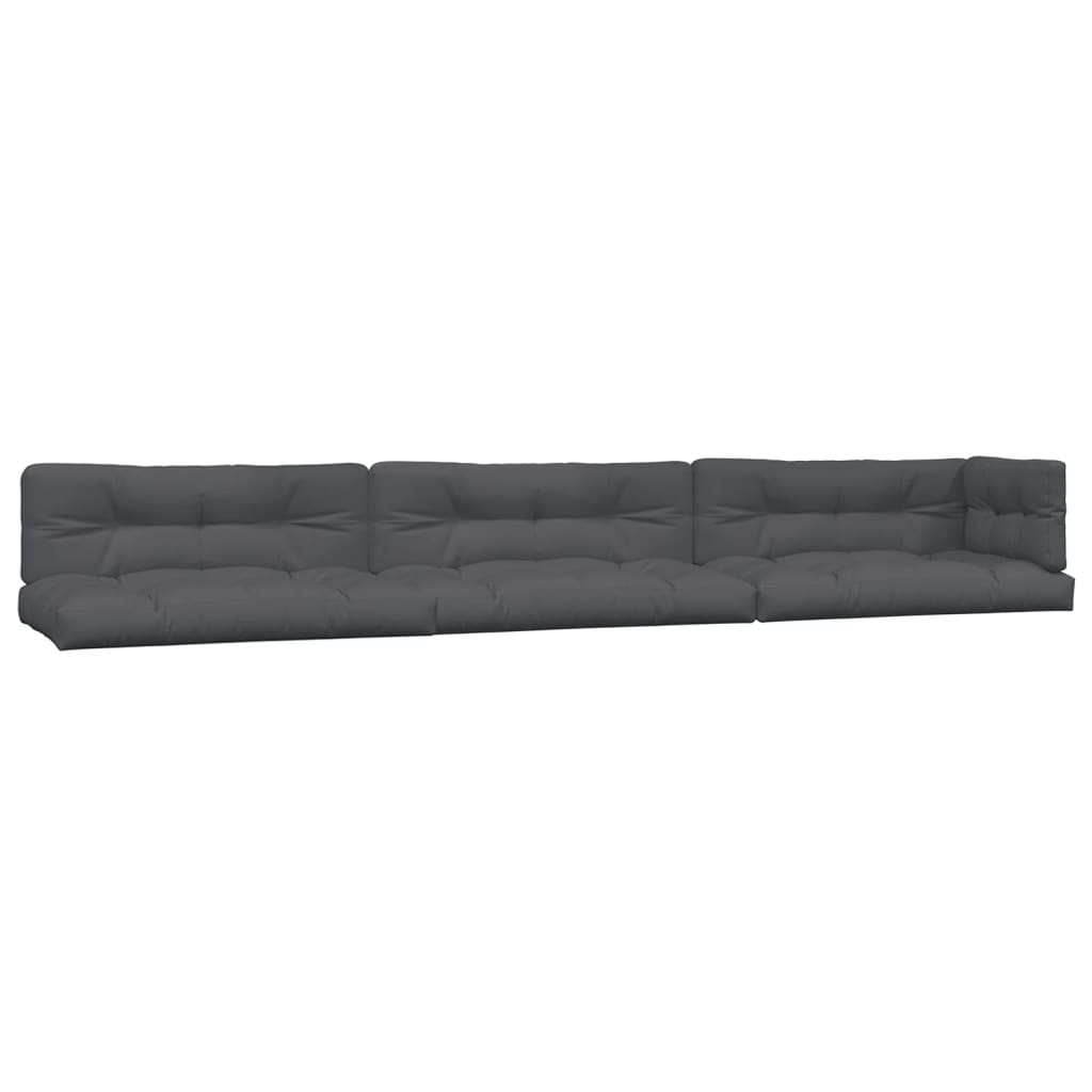 vidaXL 5-delige Loungeset pallet met kussens massief acaciahout