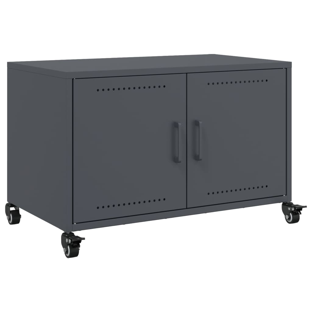 vidaXL Tv-meubel 68x39x43,5 cm staal antracietkleurig