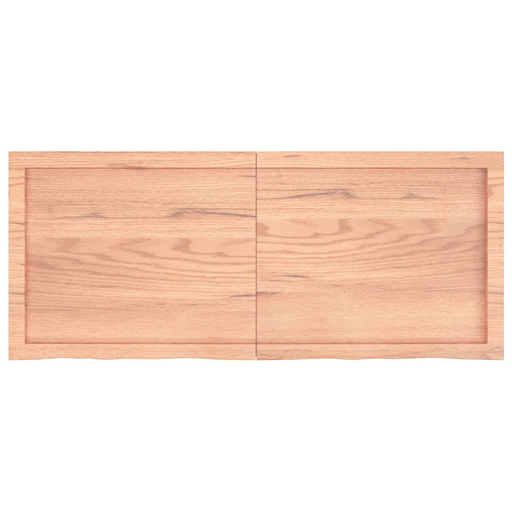 vidaXL Wandschap 120x50x(2-4)cm behandeld massief eikenhout lichtbruin