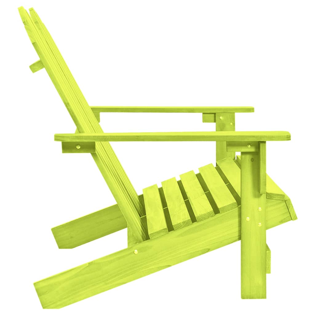 vidaXL Tuinstoel 2-zits Adirondack massief vurenhout groen