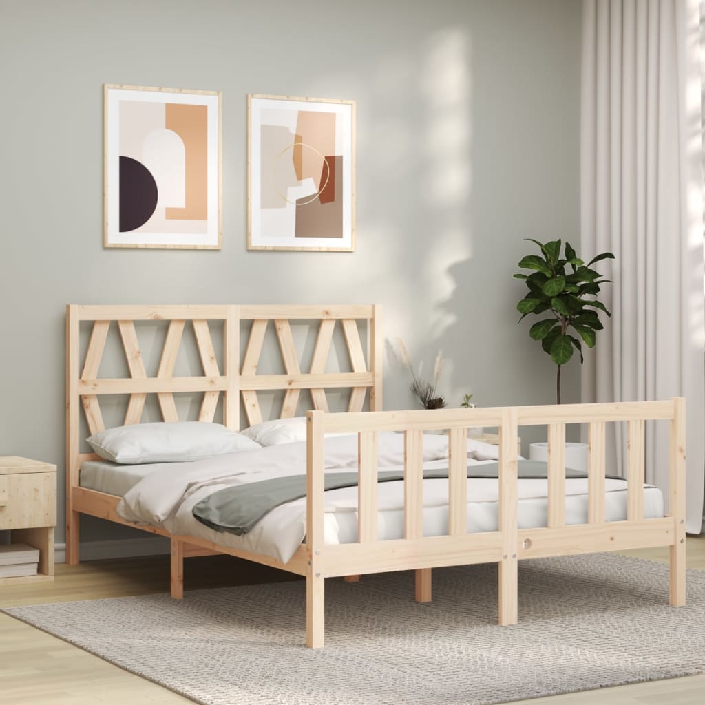 vidaXL Bedframe zonder matras massief grenenhout 120x200 cm