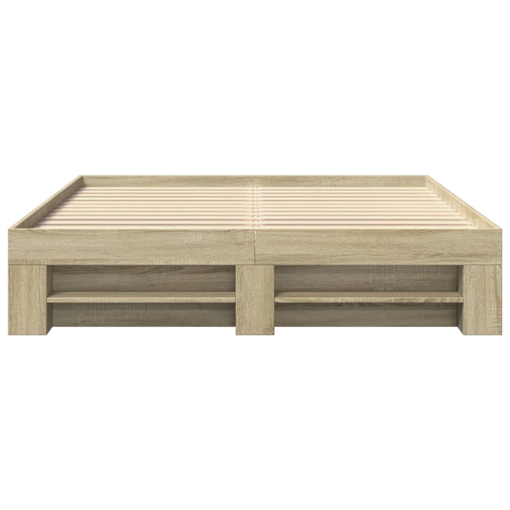 vidaXL Bedframe zonder matras hout sonoma eikenkleurig 150x200 cm