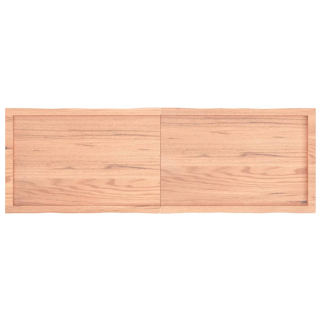 vidaXL Tafelblad natuurlijke rand 160x50x(2-4) cm eikenhout lichtbruin