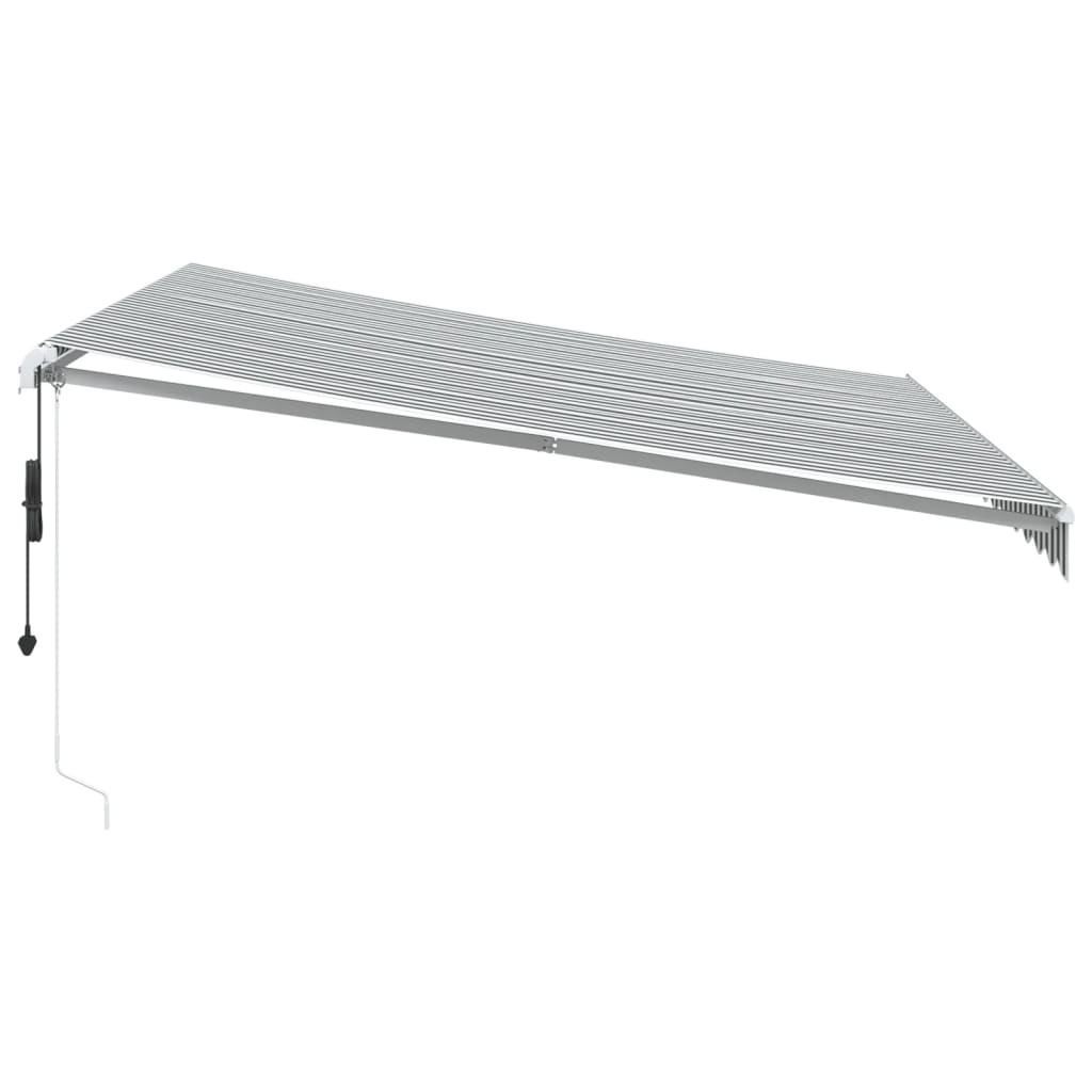 vidaXL Luifel automatisch uittrekbaar LED 400x300 cm antraciet en wit