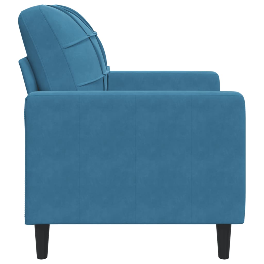 vidaXL Fauteuil 60 cm fluweel blauw