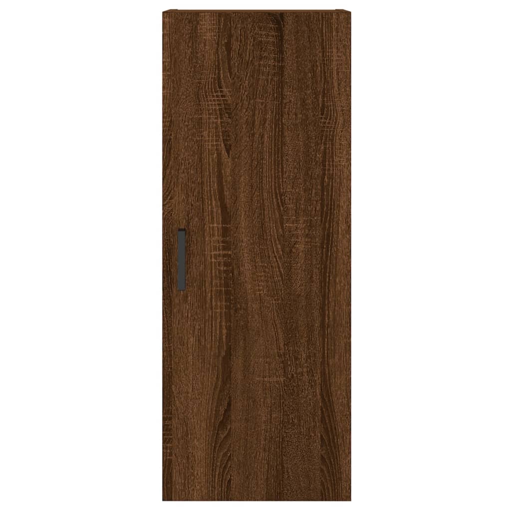 vidaXL Hoge kast 34,5x34x180 cm bewerkt hout bruin eikenkleur