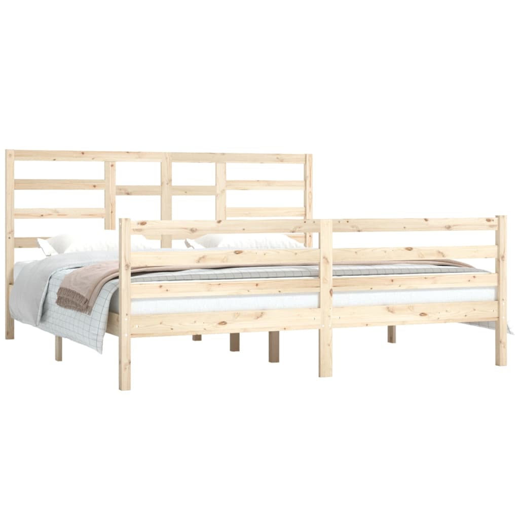 vidaXL Bedframe zonder matras massief hout 180x200 cm