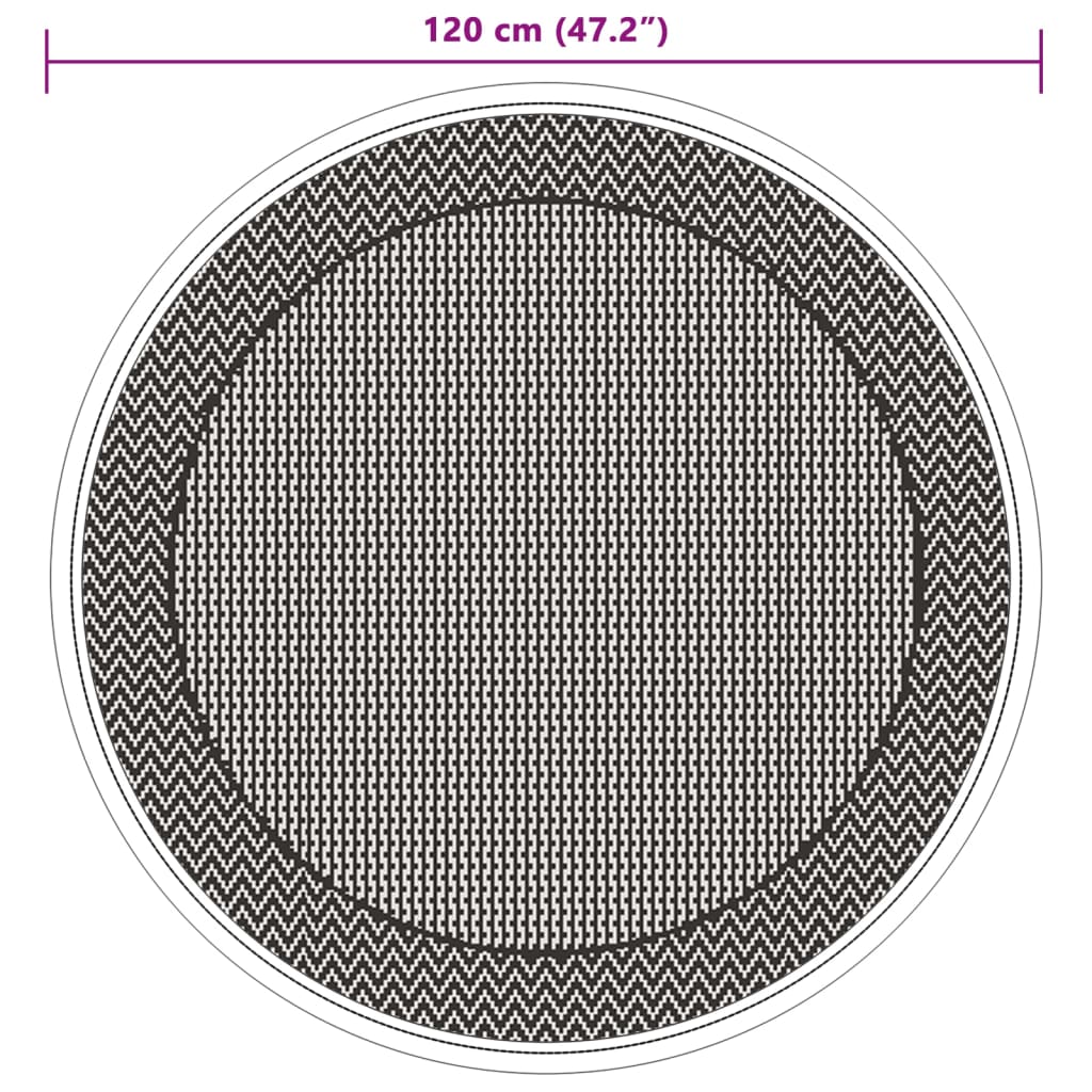 vidaXL Buitenkleed Ø 120 cm polypropeen groen