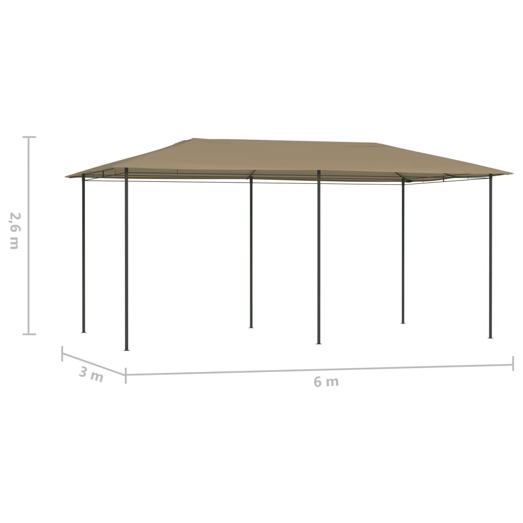 vidaXL Prieel 160 g/m² 2,98x5,3x2,59 m taupe