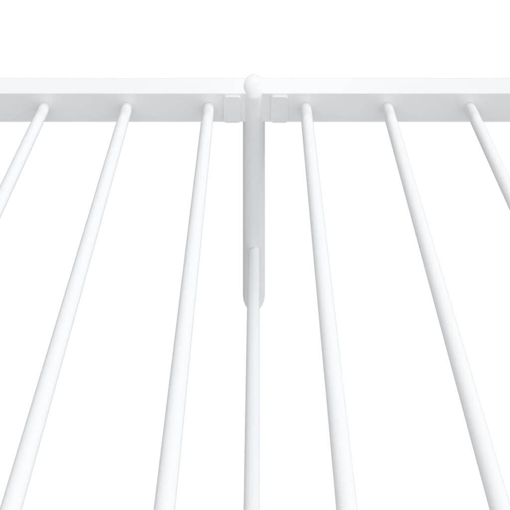 vidaXL Bedframe met hoofd- en voeteneinde metaal wit 100x190 cm