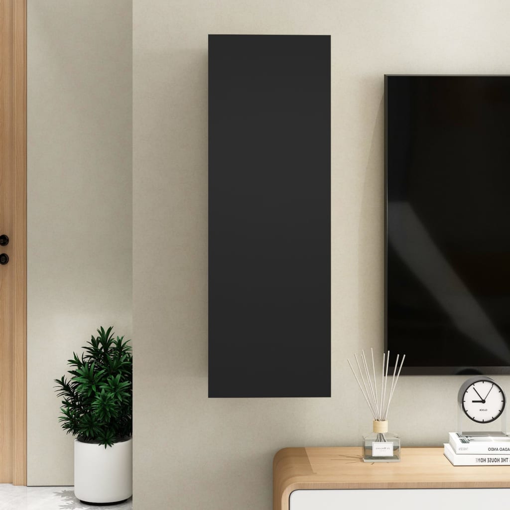 vidaXL Tv-meubel 30,5x30x90 cm bewerkt hout zwart