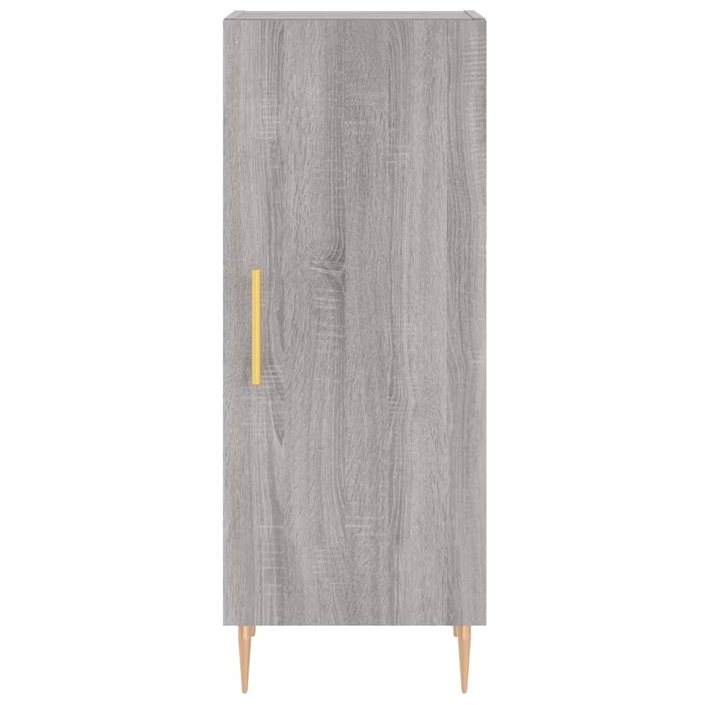 vidaXL Hoge kast 34,5x34x180 cm bewerkt hout grijs sonoma eikenkleurig