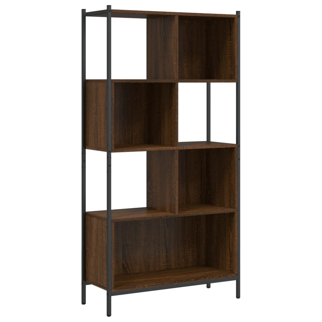 vidaXL Boekenkast 72x28x172 cm bewerkt hout bruin eikenkleur