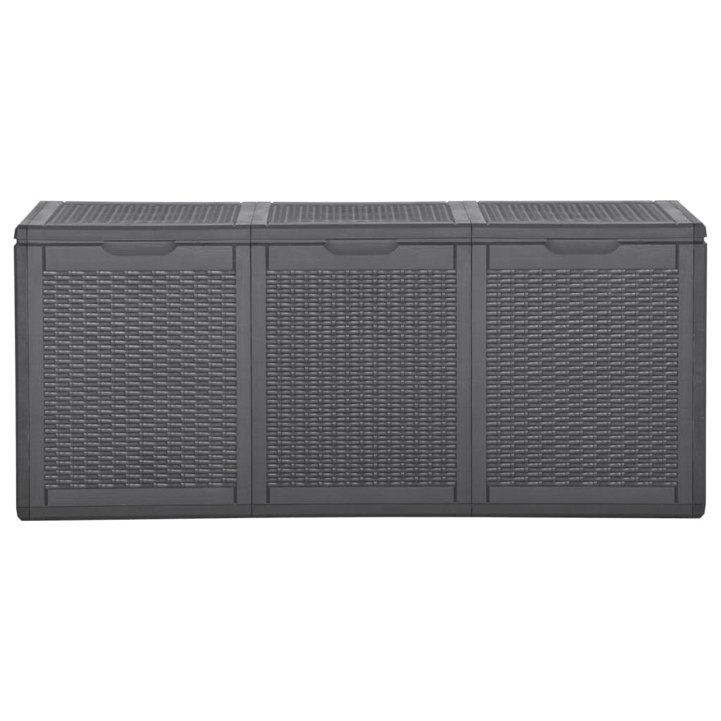 vidaXL Tuinbox 270 L PP rattan zwart