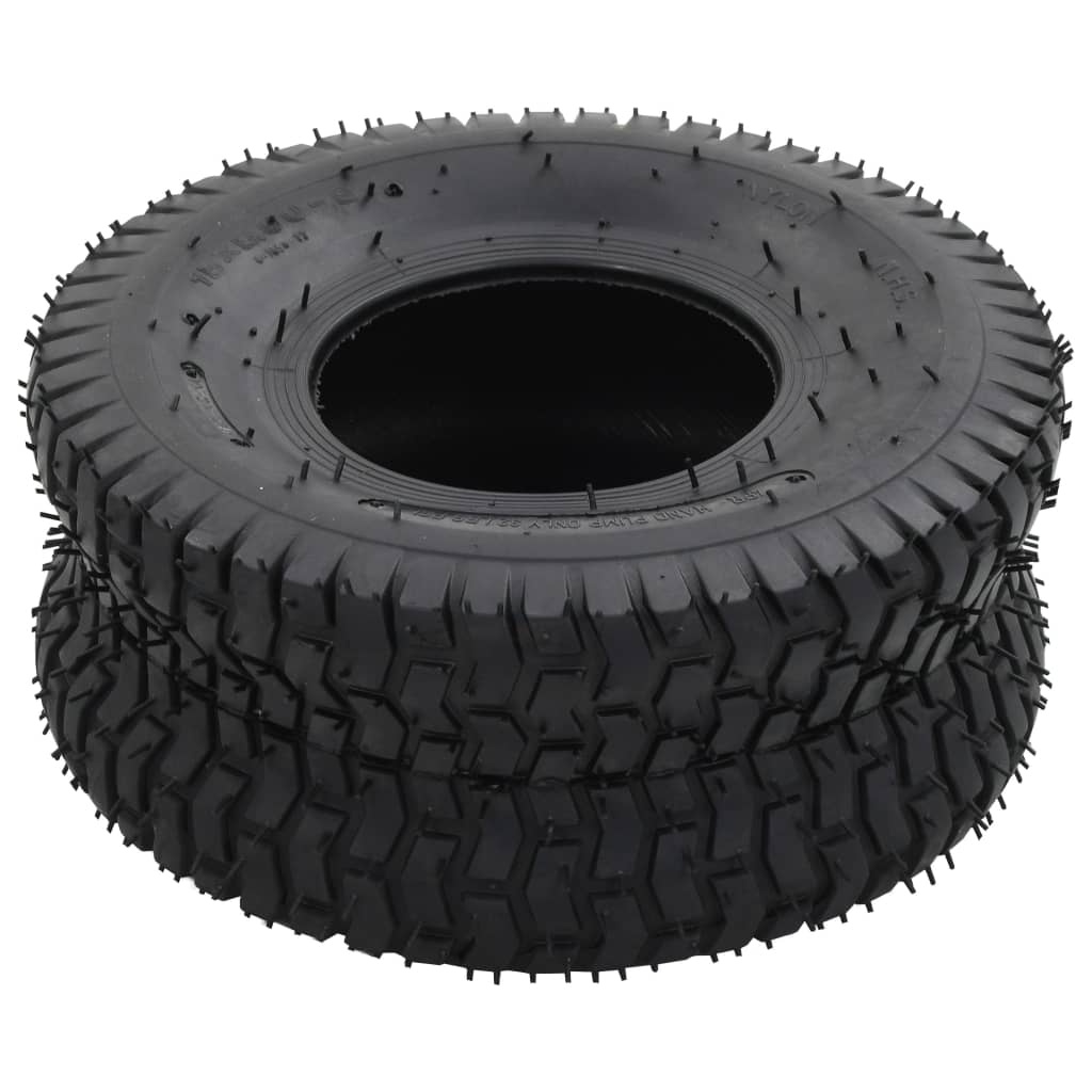 vidaXL Kruiwagenbanden 2 st 15x6.00-6 4PR rubber