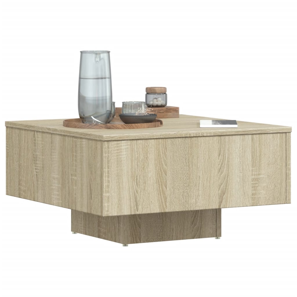 vidaXL Salontafel 60x60x31,5 cm bewerkt hout sonoma eikenkleurig