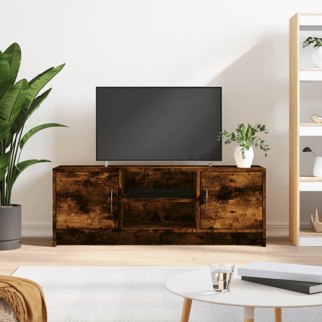 vidaXL Tv-meubel 102x30x37,5 cm bewerkt hout gerookt eikenkleurig