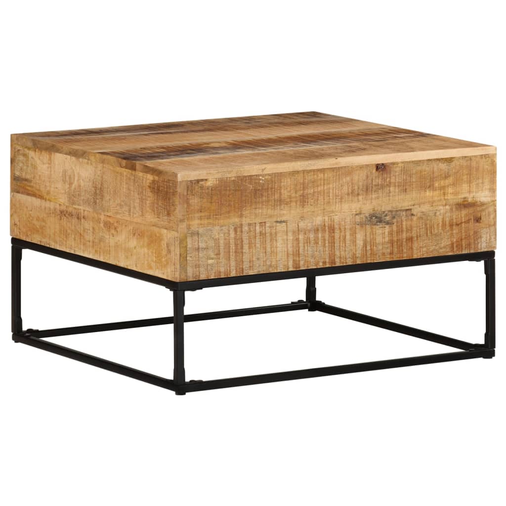 vidaXL Salontafel 68x68x41 cm ruw mangohout