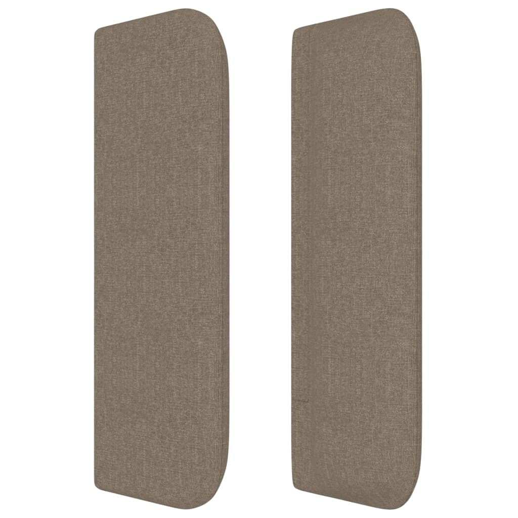 vidaXL Hoofdbord met randen 93x16x78/88 cm stof taupe