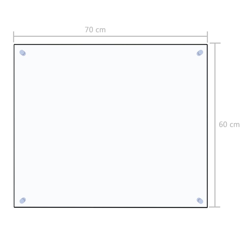 vidaXL Spatscherm keuken 70x60 cm gehard glas transparant