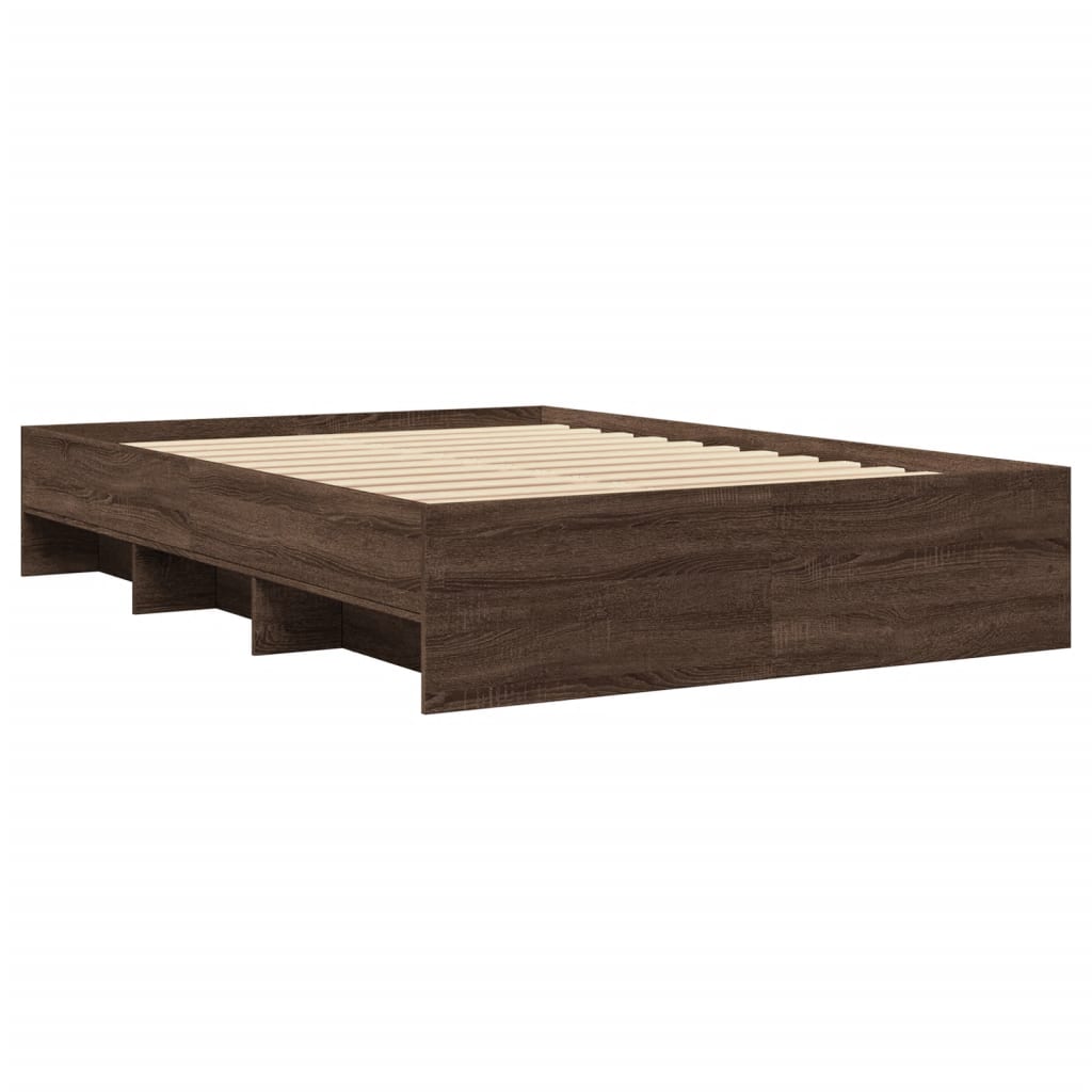 vidaXL Bedframe zonder matras bewerkt hout bruin eikenkleur 140x200 cm