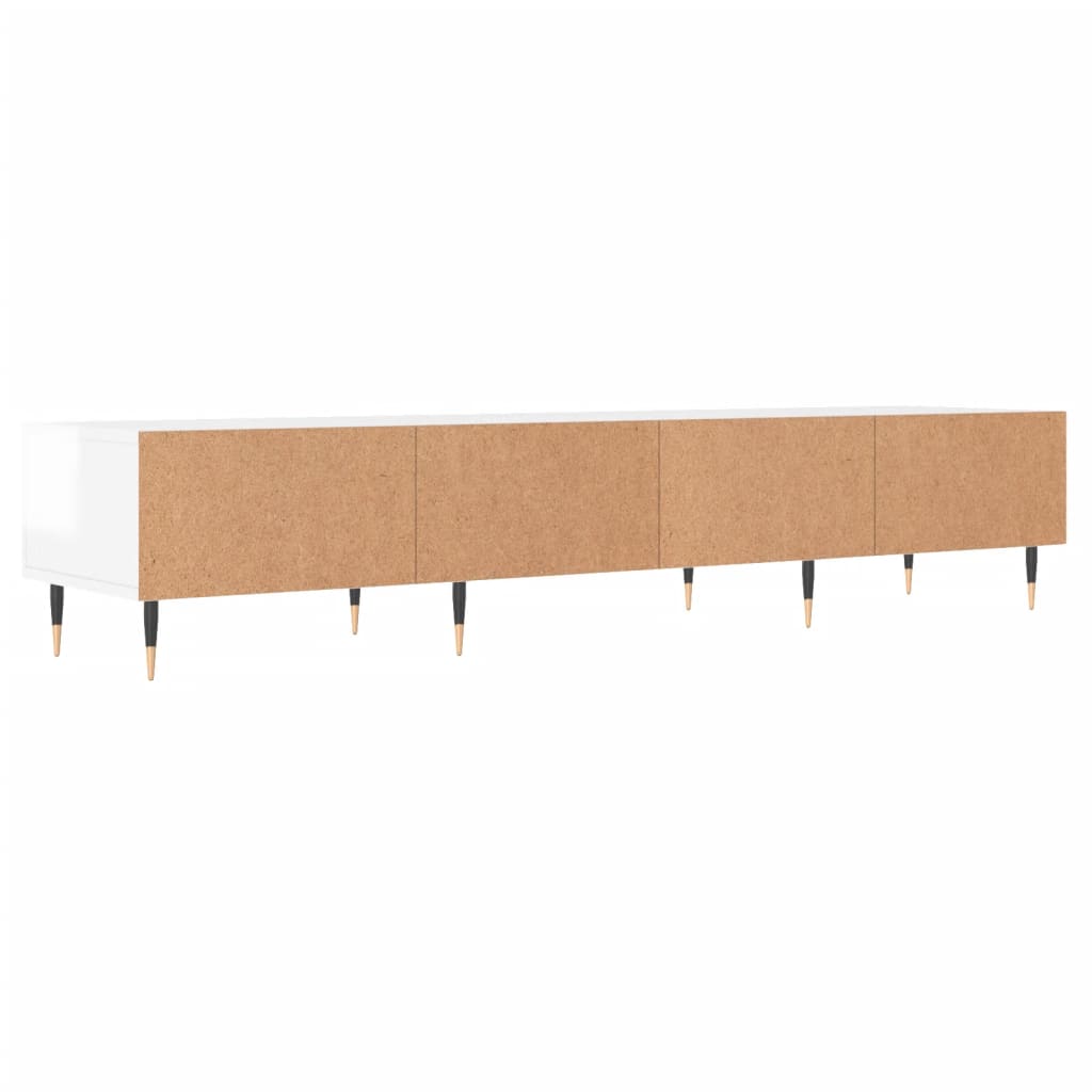 vidaXL Tv-meubel 150x36x30 cm bewerkt hout hoogglans wit