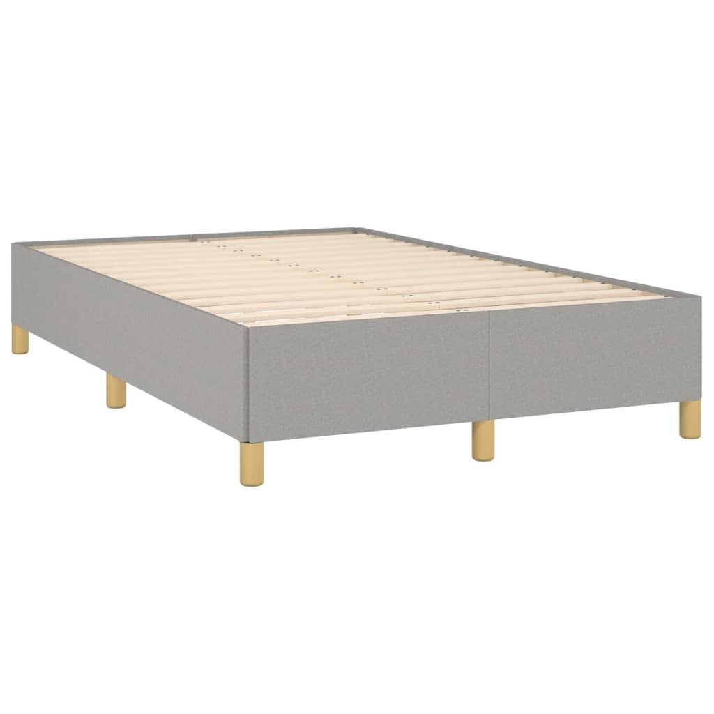 vidaXL Boxspring met matras stof lichtgrijs 120x190 cm