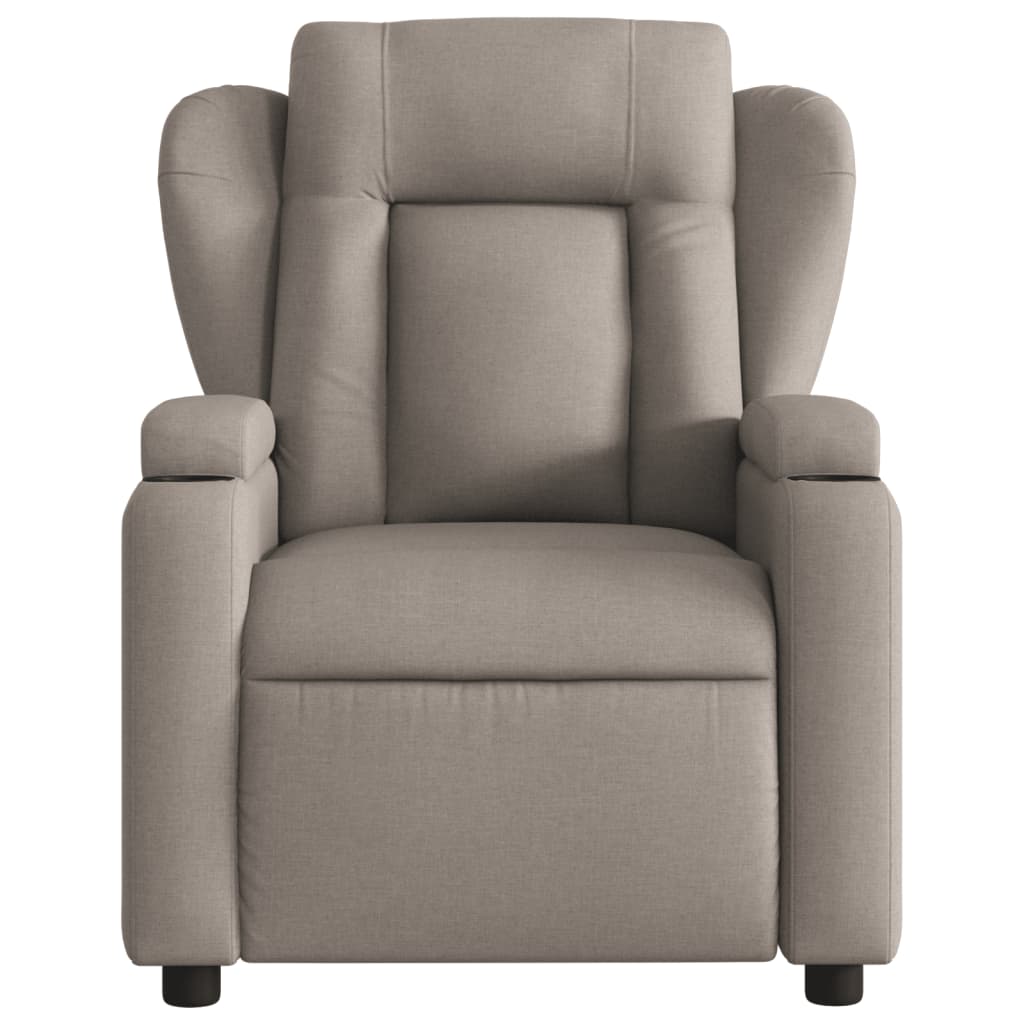 vidaXL Fauteuil verstelbaar stof taupe