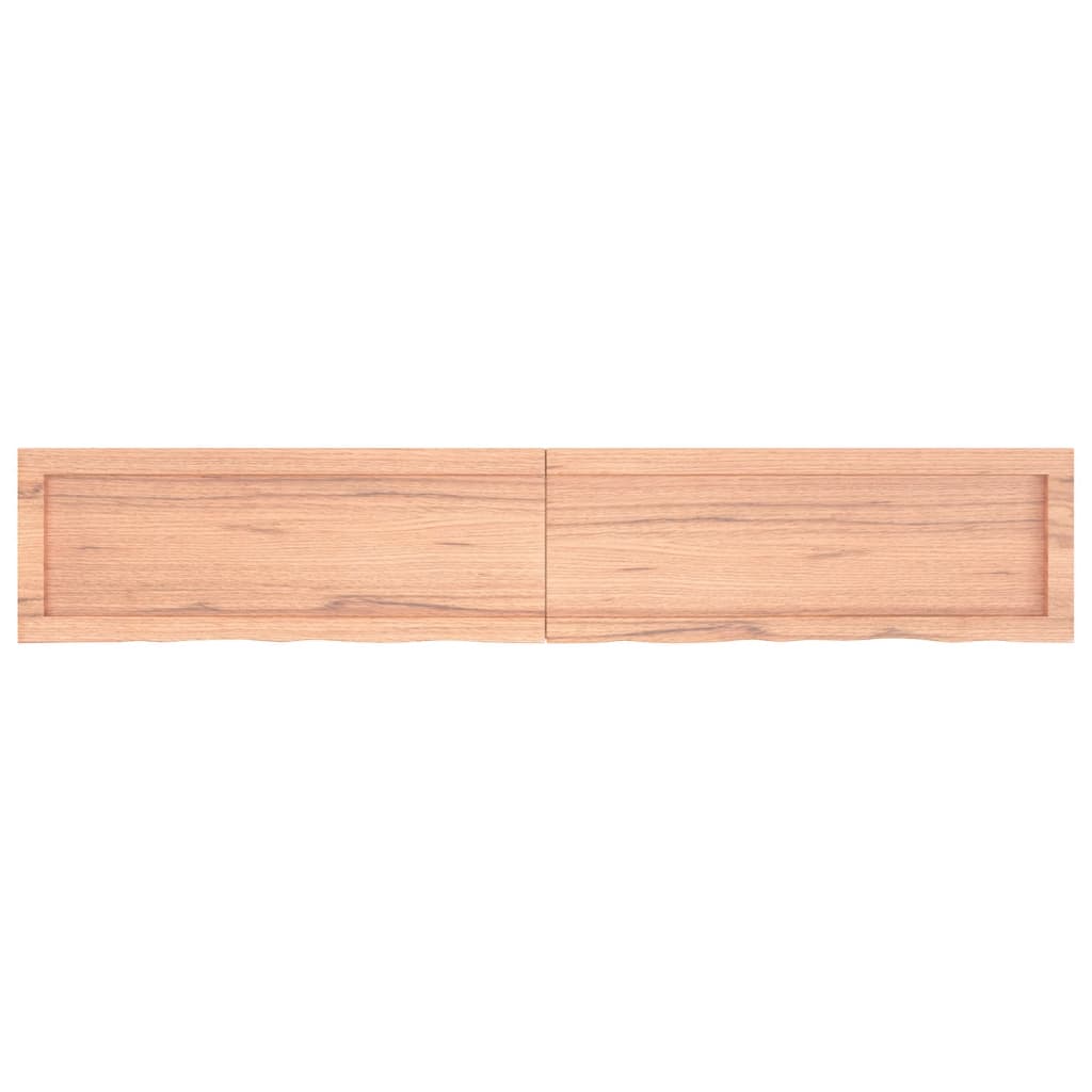 vidaXL Wandschap 160x30x(2-4)cm behandeld massief eikenhout lichtbruin