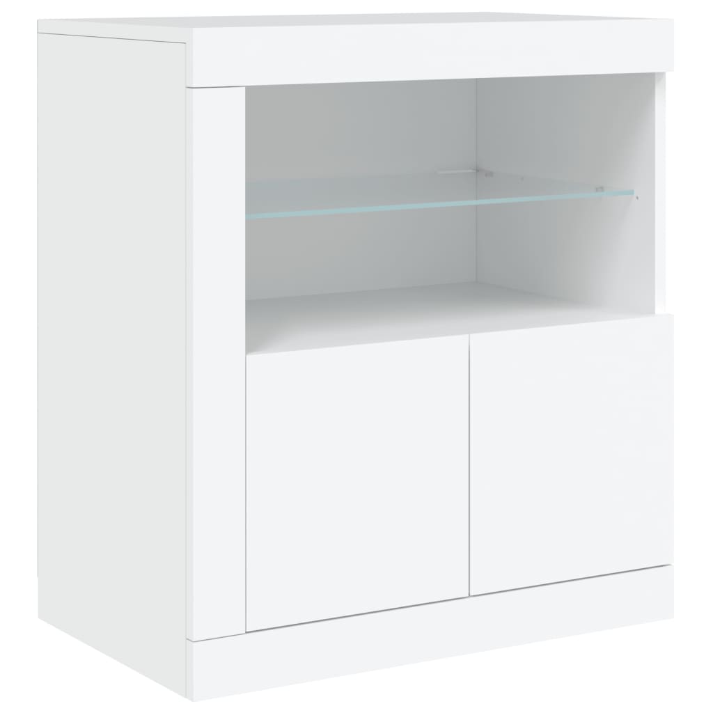 vidaXL Dressoir met LED-verlichting 283x37x67 cm wit