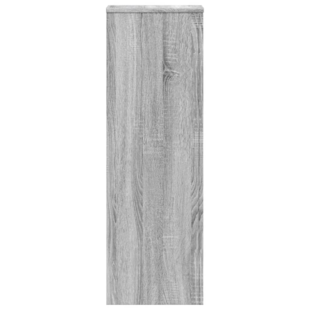 vidaXL Plantenstandaard 33x33x100 cm bewerkt hout grijs sonoma eiken